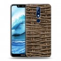 Дизайнерский пластиковый чехол для Nokia 5.1 Plus Плетеные текстуры