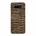 Дизайнерский пластиковый чехол для Samsung Galaxy S10 Plus Плетеные текстуры