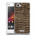 Дизайнерский пластиковый чехол для Sony Xperia L Плетеные текстуры