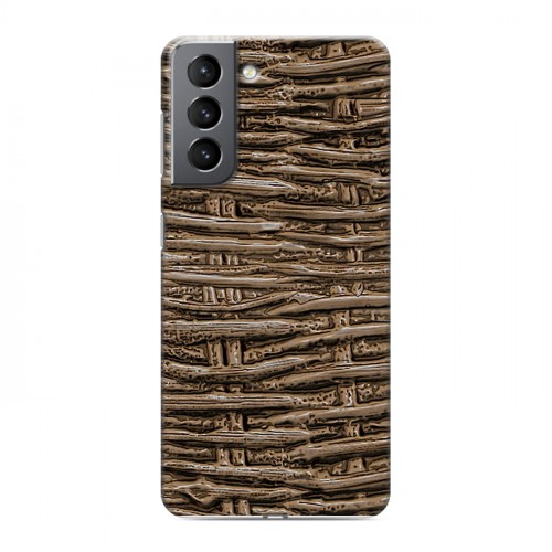 Дизайнерский пластиковый чехол для Samsung Galaxy S21 Плетеные текстуры