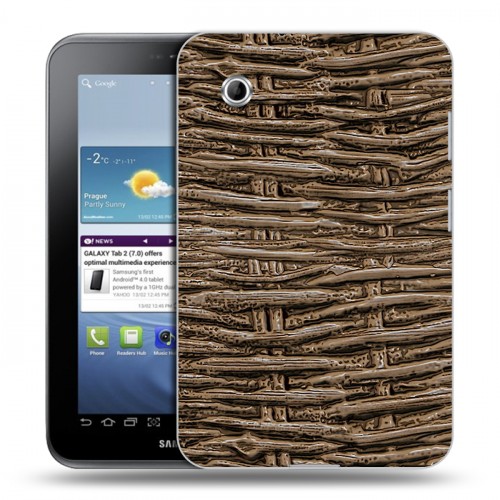 Дизайнерский силиконовый чехол для Samsung Galaxy Tab 2 7.0 Плетеные текстуры