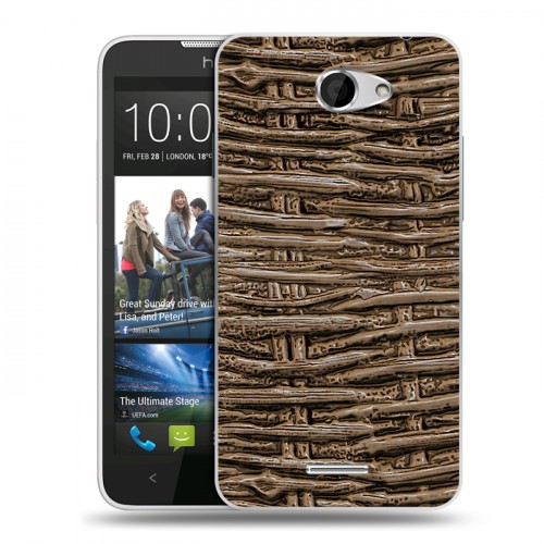 Дизайнерский пластиковый чехол для HTC Desire 516 Плетеные текстуры