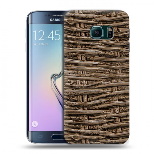 Дизайнерский пластиковый чехол для Samsung Galaxy S6 Edge Плетеные текстуры
