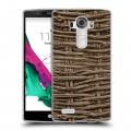 Дизайнерский пластиковый чехол для LG G4 Плетеные текстуры