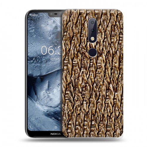 Дизайнерский пластиковый чехол для Nokia 6.1 Plus Плетеные текстуры