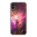 Дизайнерский силиконовый чехол для Iphone x10 Тайны космоса