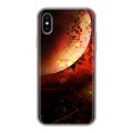 Дизайнерский силиконовый чехол для Iphone x10 Тайны космоса