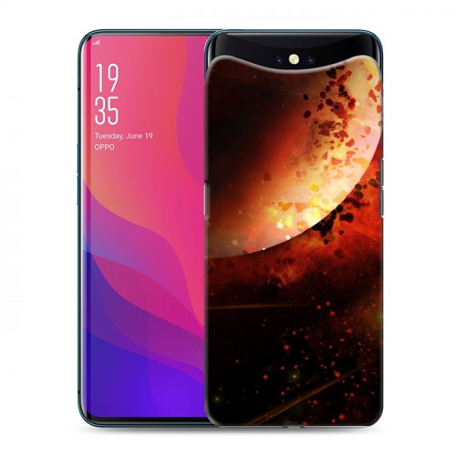 Дизайнерский силиконовый чехол для OPPO Find X Тайны космоса