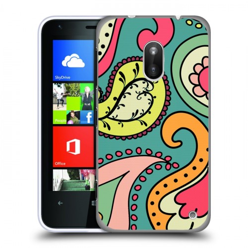 Дизайнерский пластиковый чехол для Nokia Lumia 620 Шаблоны пейсли