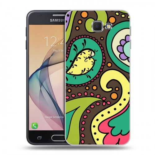 Дизайнерский пластиковый чехол для Samsung Galaxy J5 Prime Шаблоны пейсли