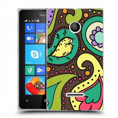 Дизайнерский пластиковый чехол для Microsoft Lumia 435 Шаблоны пейсли