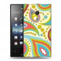 Дизайнерский пластиковый чехол для Sony Xperia acro S Шаблоны пейсли