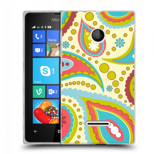 Дизайнерский пластиковый чехол для Microsoft Lumia 435 Шаблоны пейсли