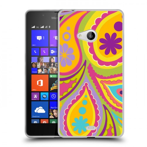 Дизайнерский пластиковый чехол для Microsoft Lumia 540 Шаблоны пейсли