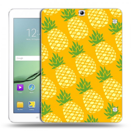 Дизайнерский силиконовый чехол для Samsung Galaxy Tab S2 9.7 Ананасовые узоры