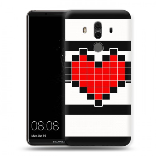 Дизайнерский пластиковый чехол для Huawei Mate 10 Pro Пиксельные сердца