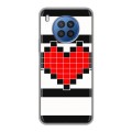 Дизайнерский пластиковый чехол для Huawei Nova 8i Пиксельные сердца