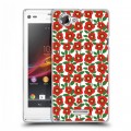 Дизайнерский пластиковый чехол для Sony Xperia L Маковые узоры