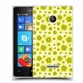 Дизайнерский пластиковый чехол для Microsoft Lumia 435 Маковые узоры