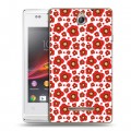 Дизайнерский пластиковый чехол для Sony Xperia E Маковые узоры