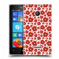 Дизайнерский пластиковый чехол для Microsoft Lumia 435 Маковые узоры