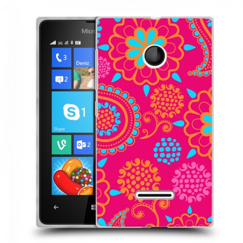 Дизайнерский пластиковый чехол для Microsoft Lumia 435 Шаблоны пейсли 