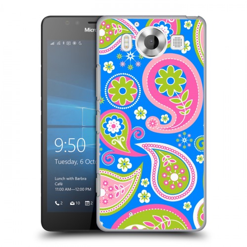 Дизайнерский пластиковый чехол для Microsoft Lumia 950 Шаблоны пейсли 