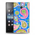 Дизайнерский пластиковый чехол для Sony Xperia acro S Шаблоны пейсли 