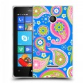 Дизайнерский пластиковый чехол для Microsoft Lumia 435 Шаблоны пейсли 