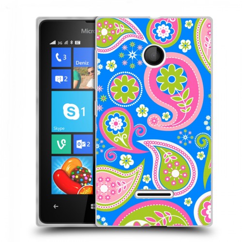 Дизайнерский пластиковый чехол для Microsoft Lumia 435 Шаблоны пейсли 