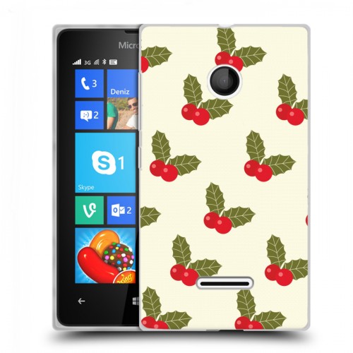 Дизайнерский пластиковый чехол для Microsoft Lumia 435 Ретро Рождество