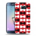 Дизайнерский пластиковый чехол для Samsung Galaxy S6 Edge Узоры бантики