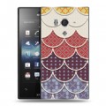 Дизайнерский пластиковый чехол для Sony Xperia acro S Кружевные чешуйки