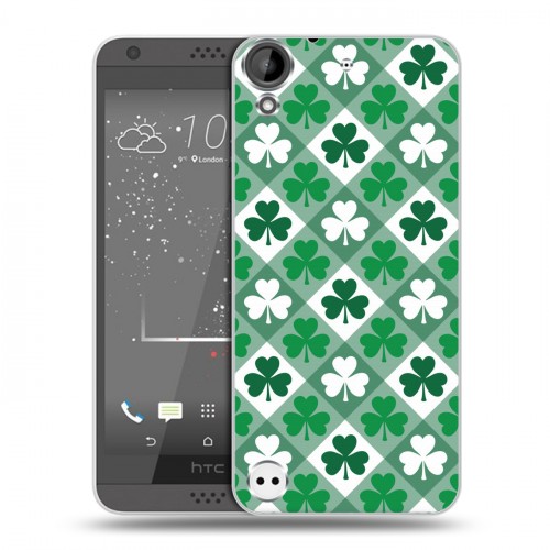 Дизайнерский пластиковый чехол для HTC Desire 530 Клеверные шаблоны