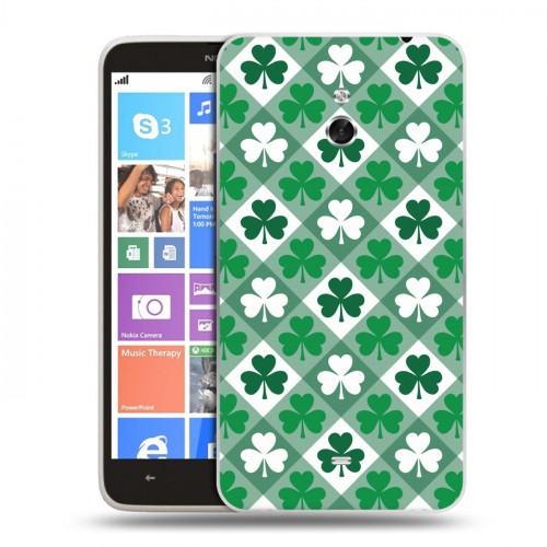 Дизайнерский пластиковый чехол для Nokia Lumia 1320 Клеверные шаблоны