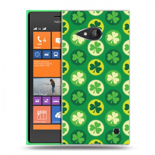 Дизайнерский пластиковый чехол для Nokia Lumia 730/735 Клеверные шаблоны