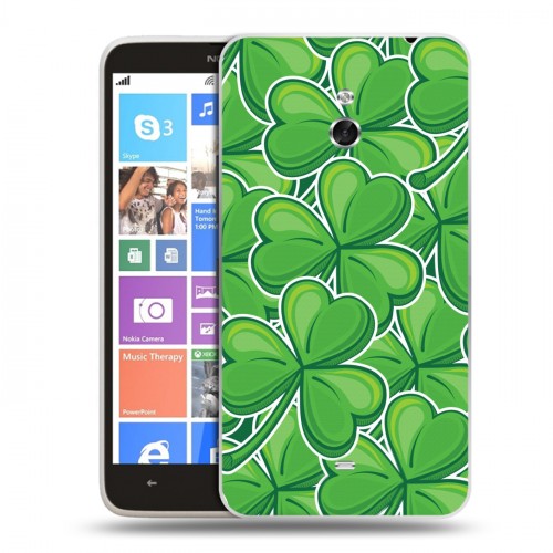 Дизайнерский пластиковый чехол для Nokia Lumia 1320 Клеверные шаблоны