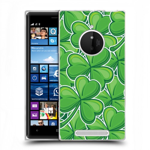 Дизайнерский пластиковый чехол для Nokia Lumia 830 Клеверные шаблоны