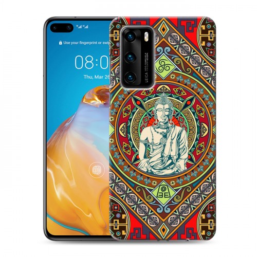 Дизайнерский пластиковый чехол для Huawei P40 Тибетские искусства