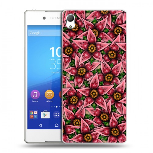 Дизайнерский пластиковый чехол для Sony Xperia Z3+ Цветочные татуировки