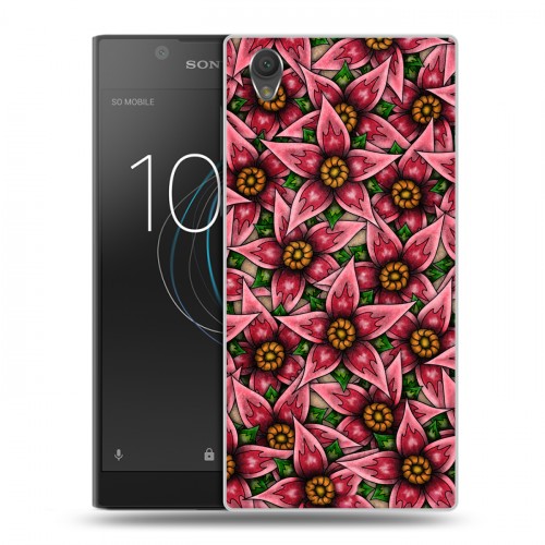 Дизайнерский пластиковый чехол для Sony Xperia L1 Цветочные татуировки