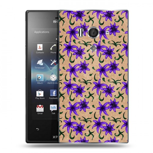 Дизайнерский пластиковый чехол для Sony Xperia acro S Цветочные татуировки