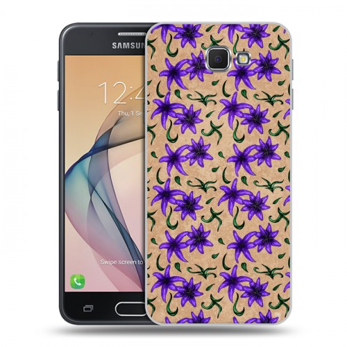 Дизайнерский пластиковый чехол для Samsung Galaxy J5 Prime Цветочные татуировки