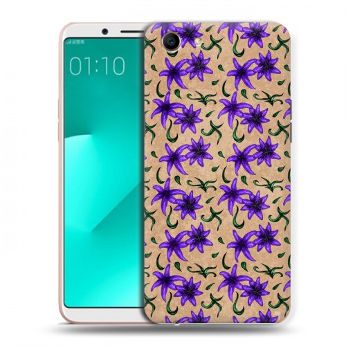 Дизайнерский пластиковый чехол для OPPO A83 Цветочные татуировки