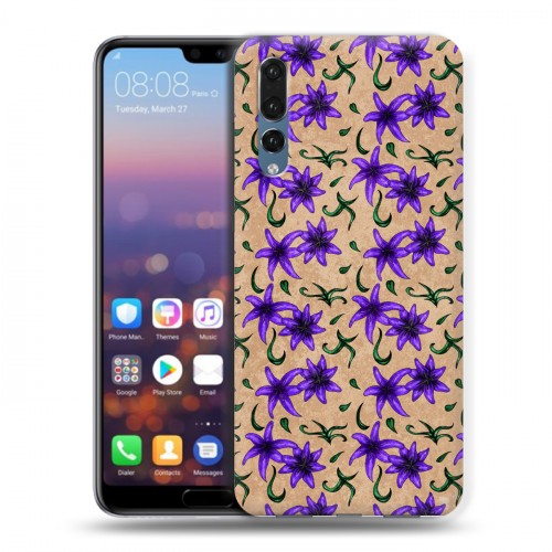 Дизайнерский силиконовый с усиленными углами чехол для Huawei P20 Pro Цветочные татуировки