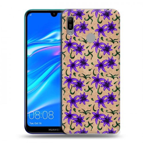 Дизайнерский пластиковый чехол для Huawei Y6 (2019) Цветочные татуировки