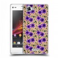 Дизайнерский пластиковый чехол для Sony Xperia L Цветочные татуировки