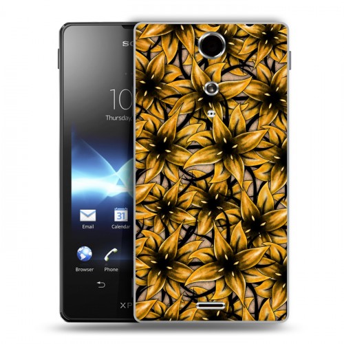 Дизайнерский пластиковый чехол для Sony Xperia TX Цветочные татуировки