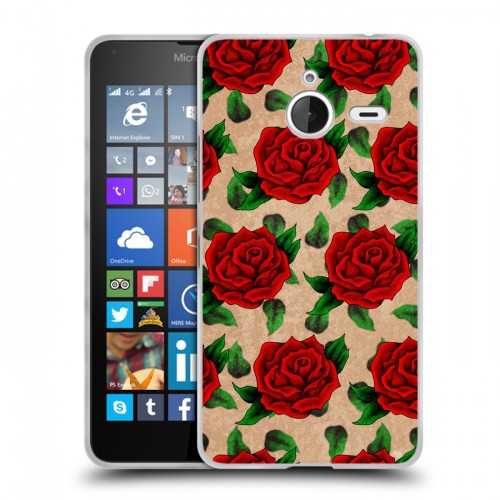 Дизайнерский пластиковый чехол для Microsoft Lumia 640 XL Цветочные татуировки