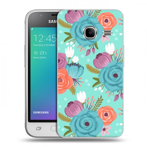 Дизайнерский силиконовый чехол для Samsung Galaxy J1 mini (2016) Причудливые цветы